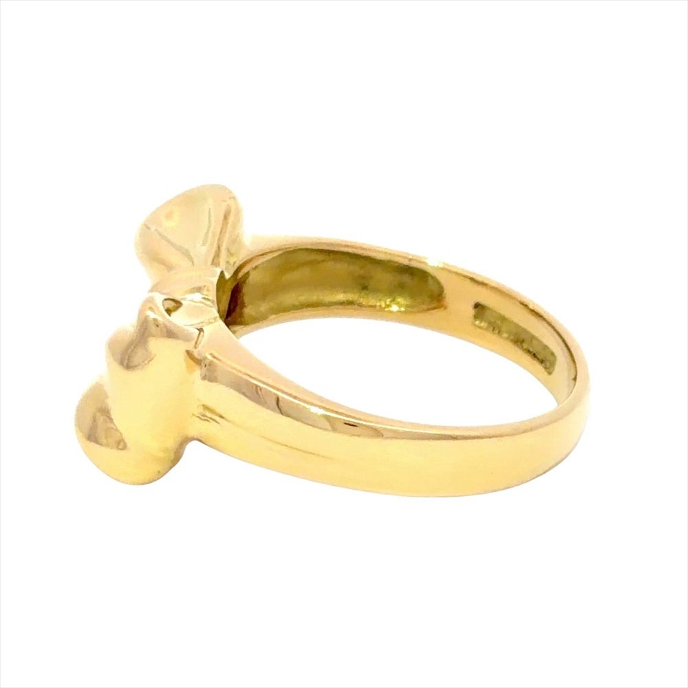 ティファニー Tiffany&Co. リボン リング 指輪 約7.5号 K18YG 5.6g