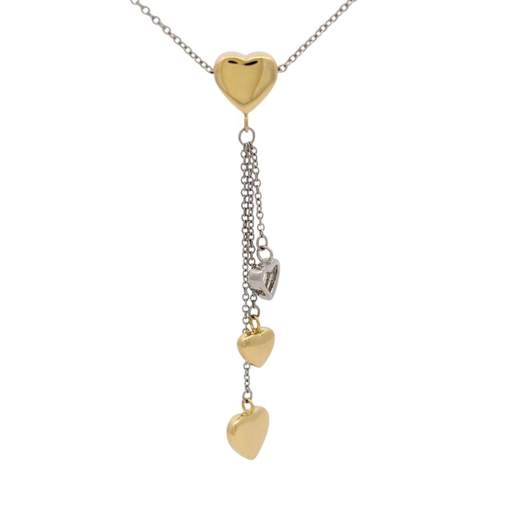 ティファニー Tiffany&Co. マルチハート ドロップ ネックレス K18WG