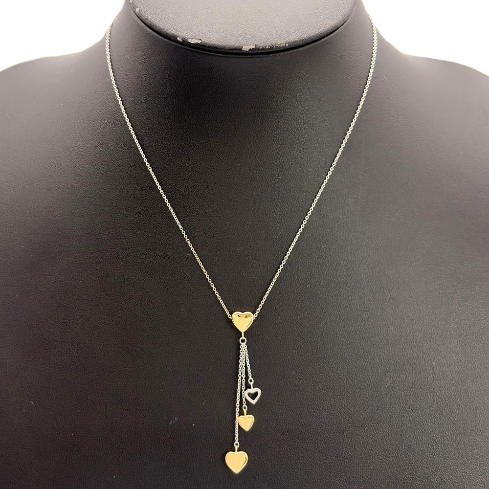 ティファニー Tiffany&Co. マルチハート ドロップ ネックレス K18WG