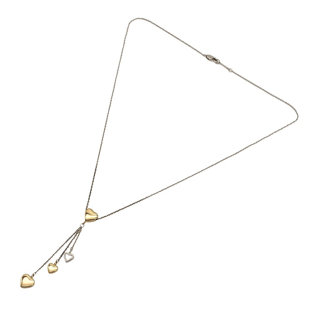ティファニー Tiffany&Co. マルチハート ドロップ ネックレス K18WG