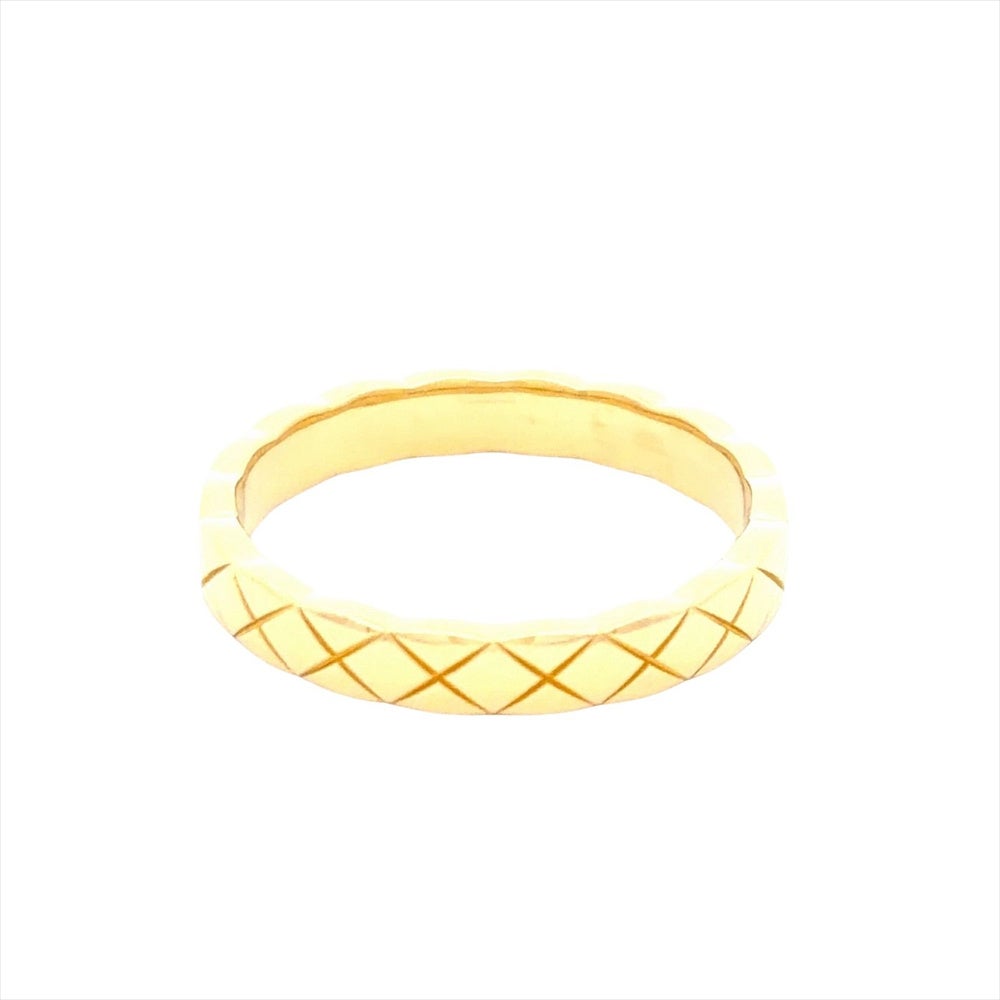 シャネル CHANEL ココクラッシュ ミニ リング 指輪 #52 K18YG 3.8g