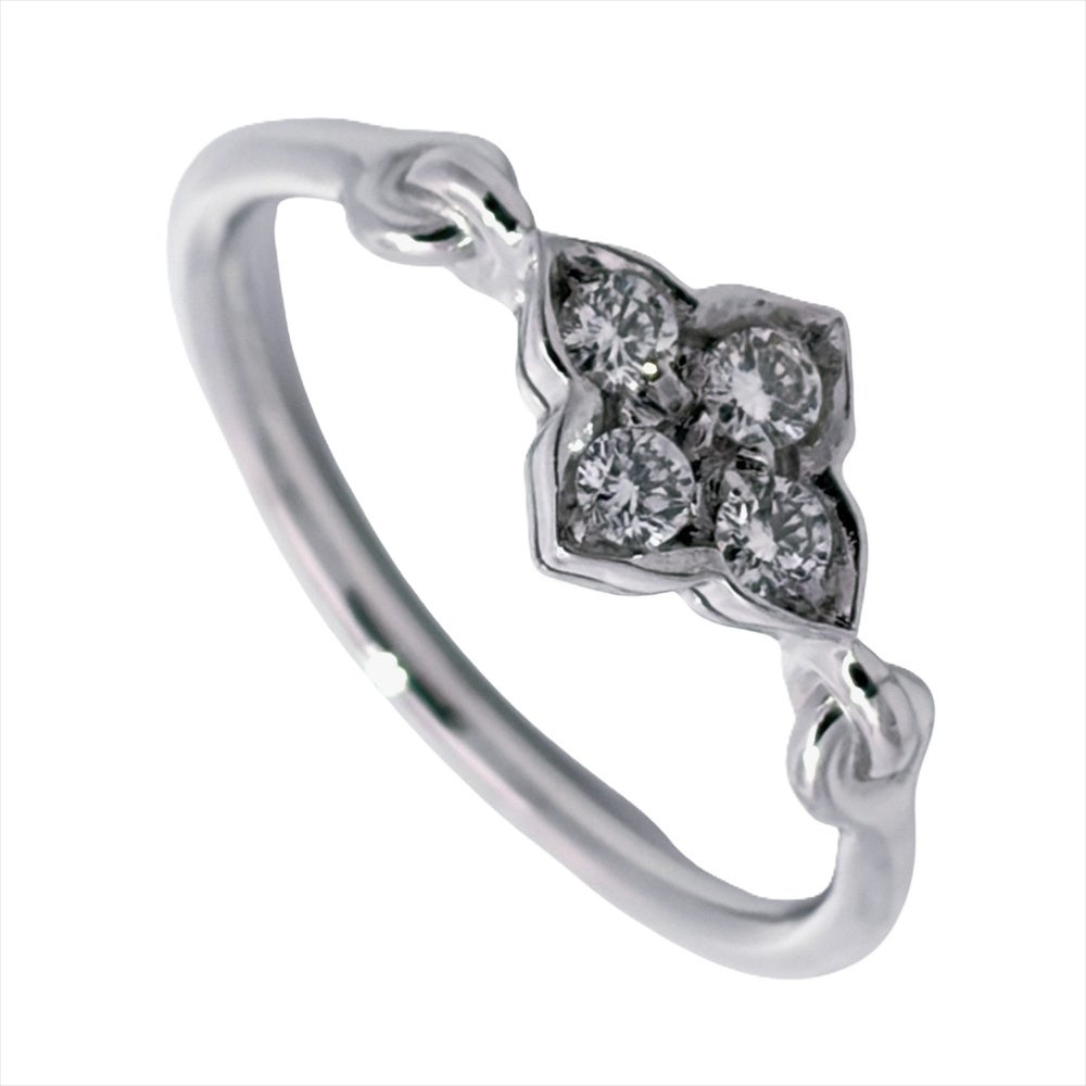 タサキ TASAKI ハーフエタニティ リング 指輪 ダイヤモンド 0.41ct 約9