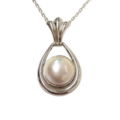 タサキ TASAKI ロング ネックレス マベパール SV925 11.5g シルバー 