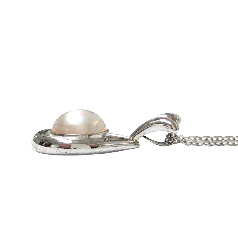 タサキ TASAKI ペアシェイプ ロング ネックレス SV925 11.5g