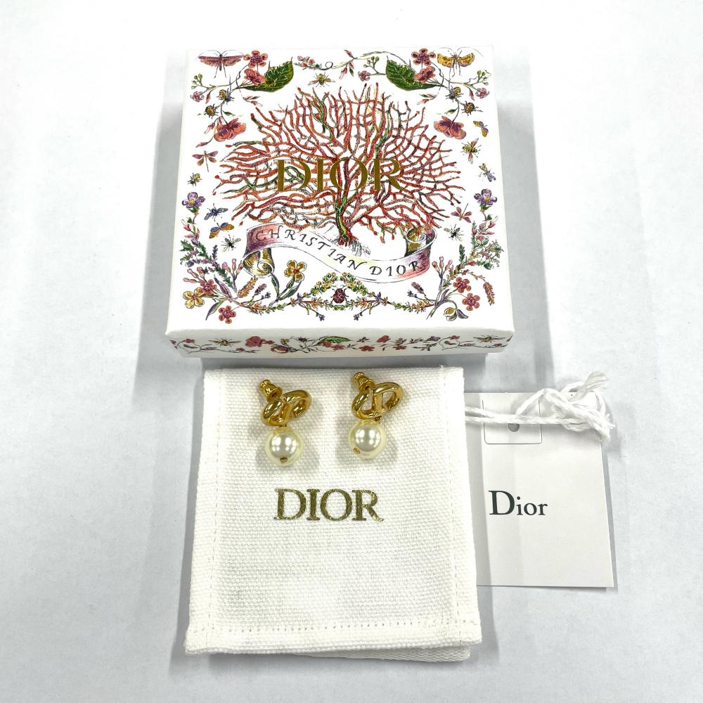 ディオール Dior CD Navy ピアス フェイクパール E1850CDNRS ゴールド