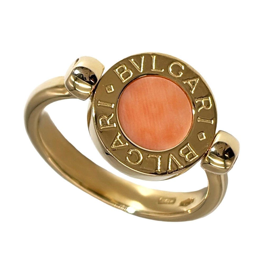 ブルガリ BVLGARI ブルガリブルガリ フリップ リング 指輪 オニキス 約