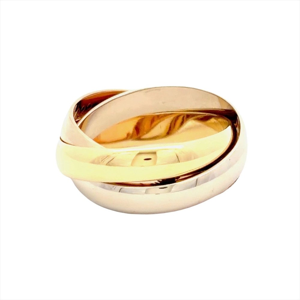カルティエ Cartier トリニティ リング 指輪 #48 K18YG 6.6g K18PG