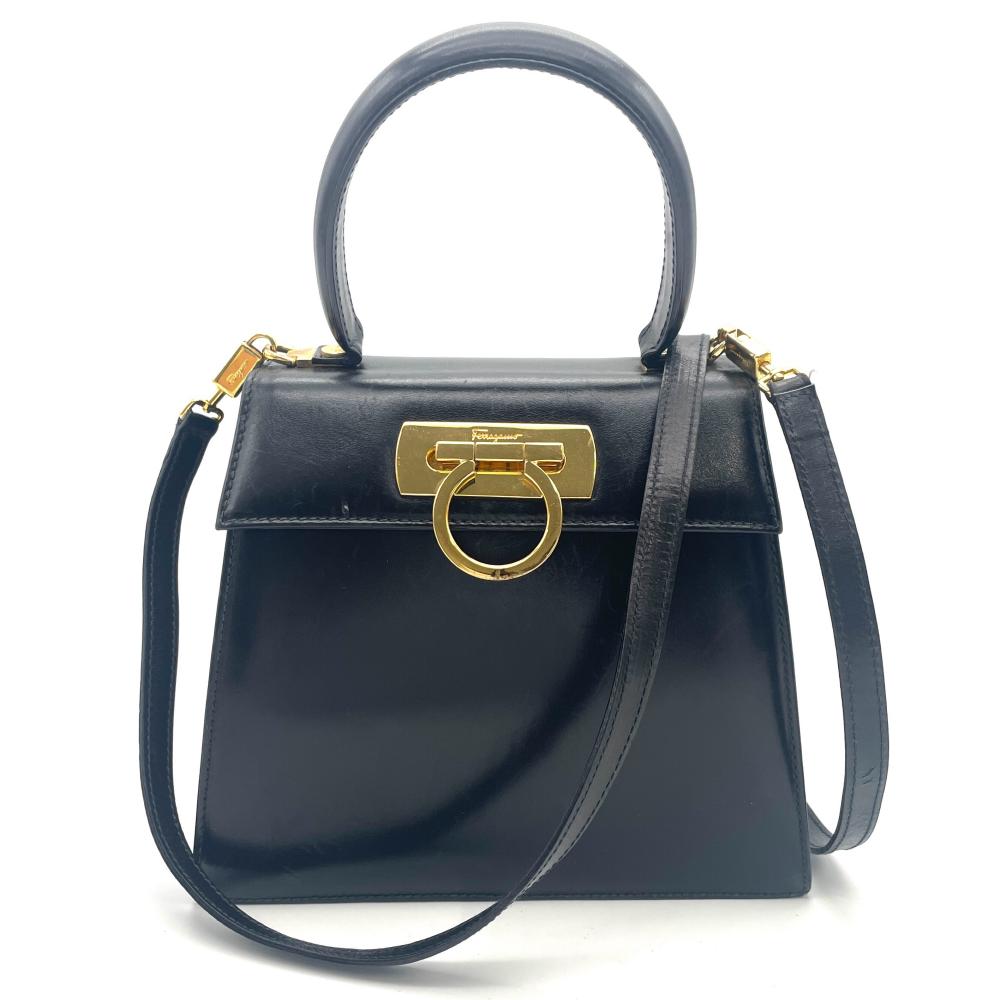 フェラガモ Ferragamo ガンチーニ ミニ ハンドバッグ 2WAY レザー