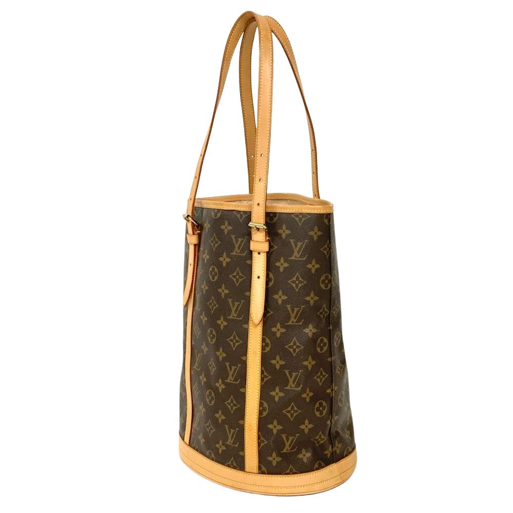 ルイ・ヴィトン バケットバッグ ブラウン キャンバス ルイヴィトン LOUIS VUITTON バケット GM トートバッグ モノグラム