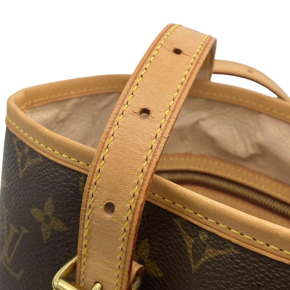 ルイ・ヴィトン バケットバッグ ブラウン キャンバス ルイヴィトン LOUIS VUITTON バケット GM トートバッグ モノグラム