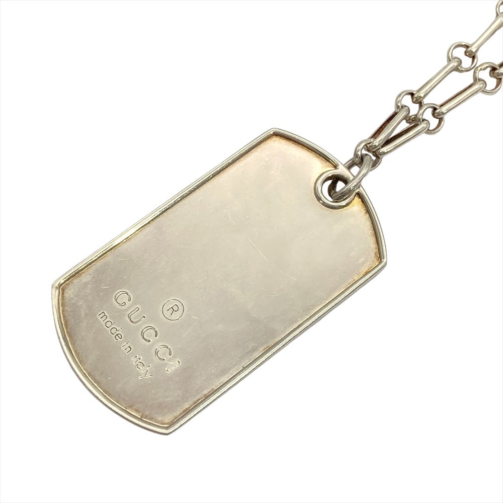 GUCCI ドッグタグ ネックレス 外箱きれい　チェーン長短あり グッチ GUCCI ドッグタグ チェーン ネックレス SV925 33.5g【中古