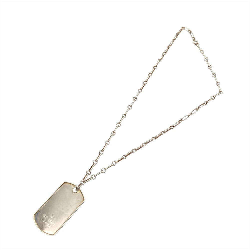 グッチ GUCCI ドッグタグ チェーン ネックレス SV925 33.5g【中古