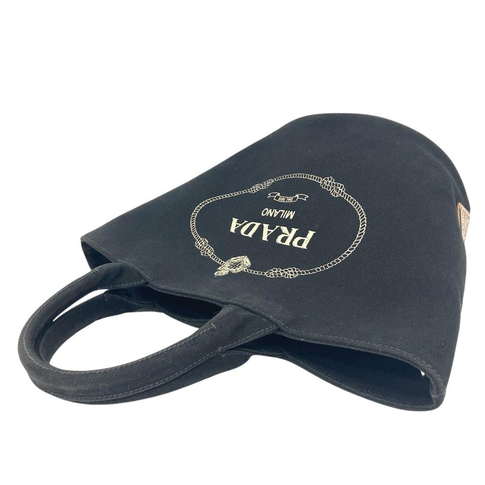 P*e様 PRADA トートバッグ ブラック キャンバス地 ゴールド金具 L プラダ PRADA カナパ トートバッグ 2WAY キャンバス ブラック シルバー