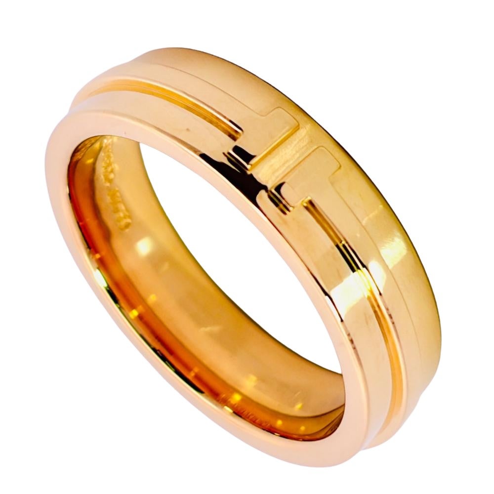 ティファニー Tiffany&Co. Tワイド リング 指輪 約17.5号 K18YG 11.0g