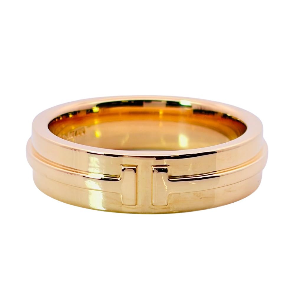 ティファニー Tiffany&Co. Tワイド リング 指輪 約17.5号 K18YG 11.0g