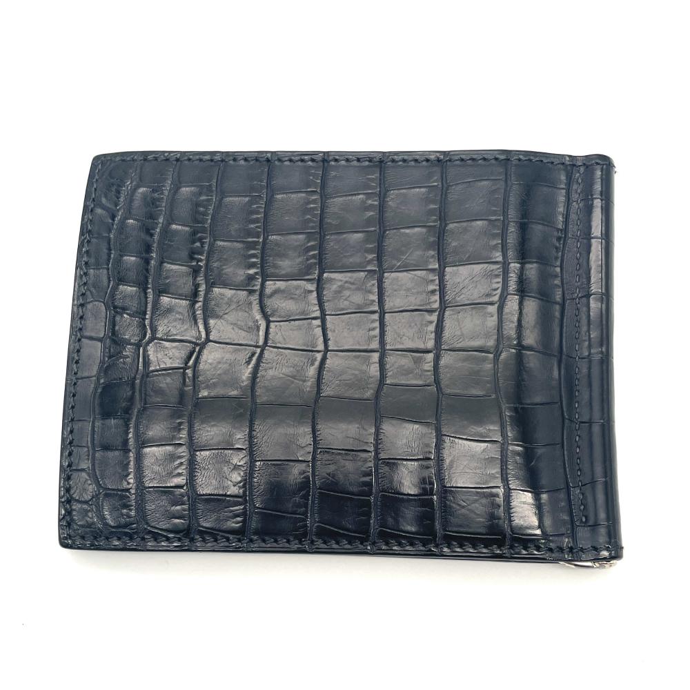エルメス HERMES ポーカーGM マネークリップ アリゲーターマット A刻印