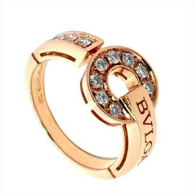 ブルガリ BVLGARI ビーゼロワン 1バンド リング 指輪 #48 K18WG 6.3g 