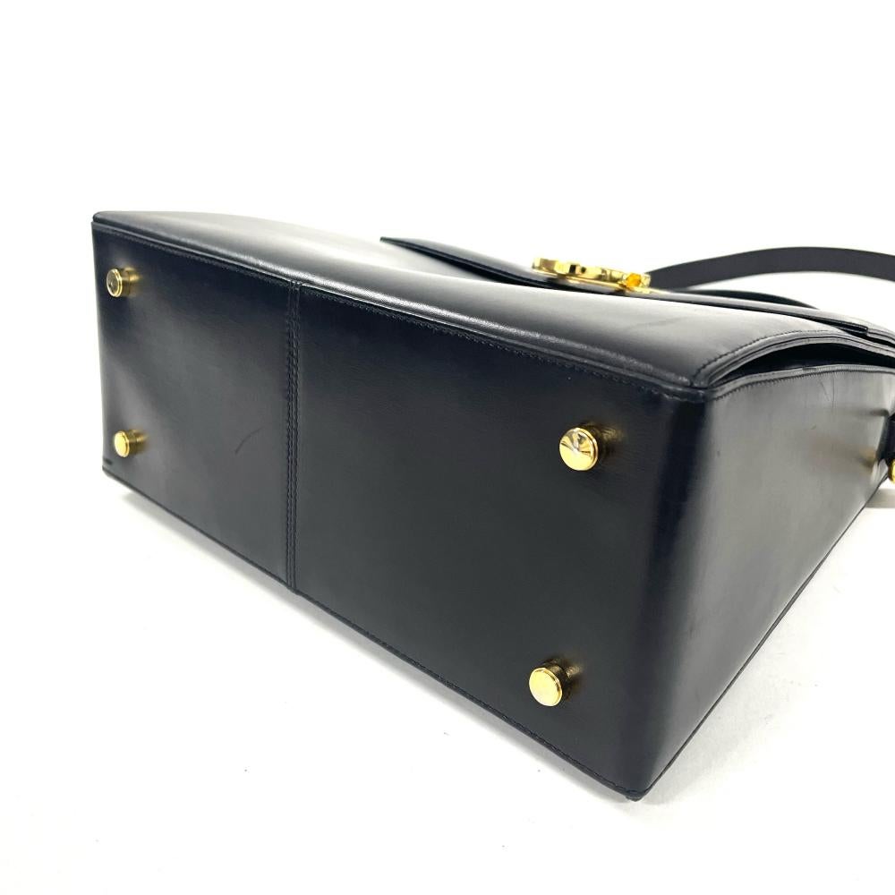 フェラガモ Ferragamo ガンチーニ ハンドバッグ 2WAY レザー ブラック