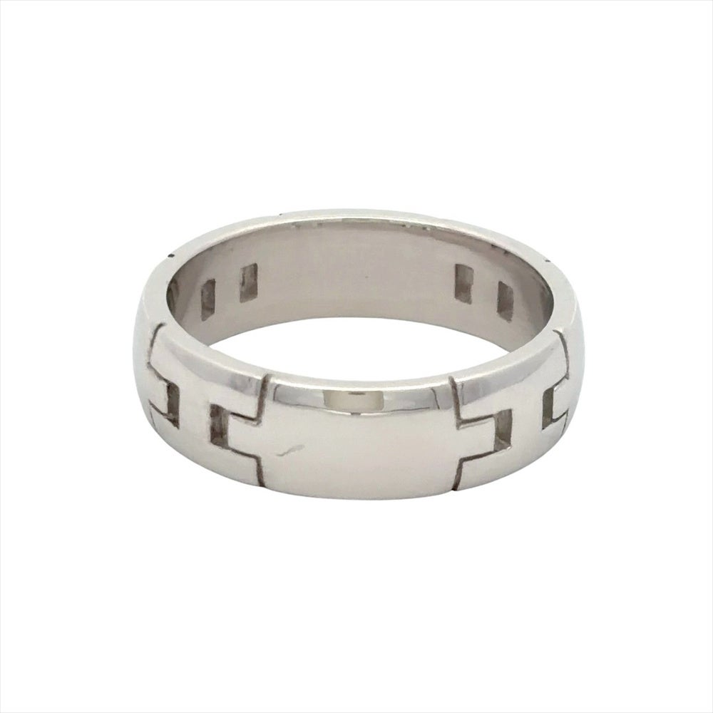 エルメス HERMES ヘラクレス リング 指輪 #52 K18WG 6.3g レディース