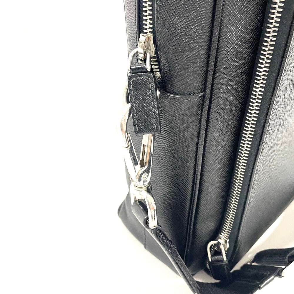 プラダ PRADA ビジネスバッグ 2WAY サフィアーノ ブラック メンズ