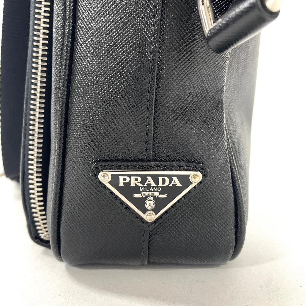 プラダ PRADA ビジネスバッグ 2WAY サフィアーノ ブラック メンズ