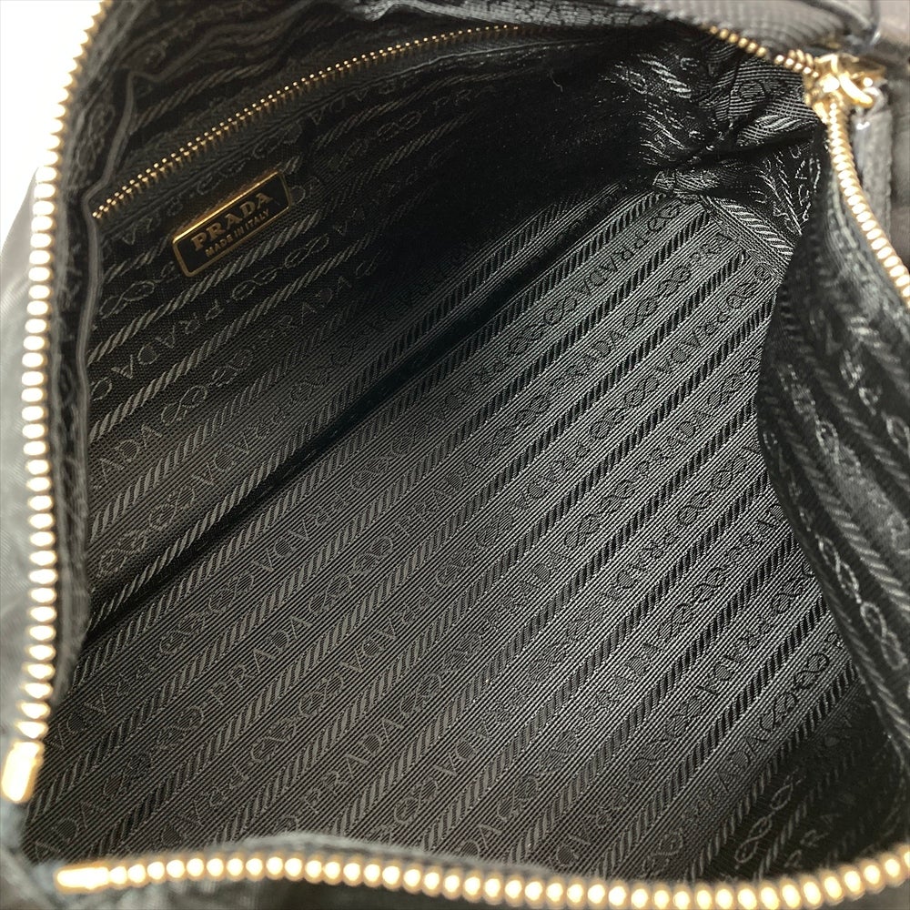 プラダ PRADA ロゴ ショルダーバッグ ナイロン ブラック ワン