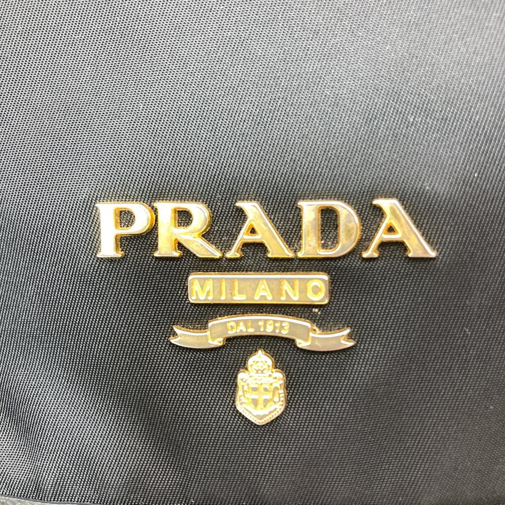 プラダ PRADA ナイロン レザー ショルダーバッグ ナイロン ブラック