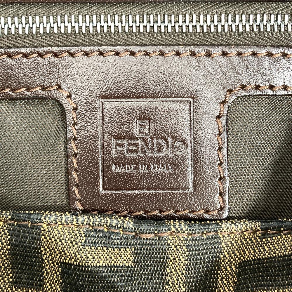 フェンディ FENDI ズッカ マンマバケット ショルダーバッグ キャンバス