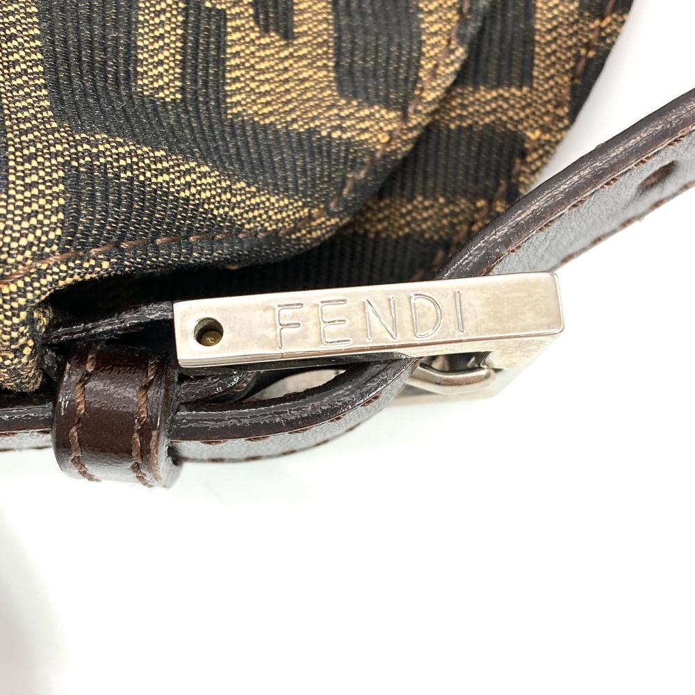 フェンディ FENDI ズッカ マンマバケット ショルダーバッグ キャンバス