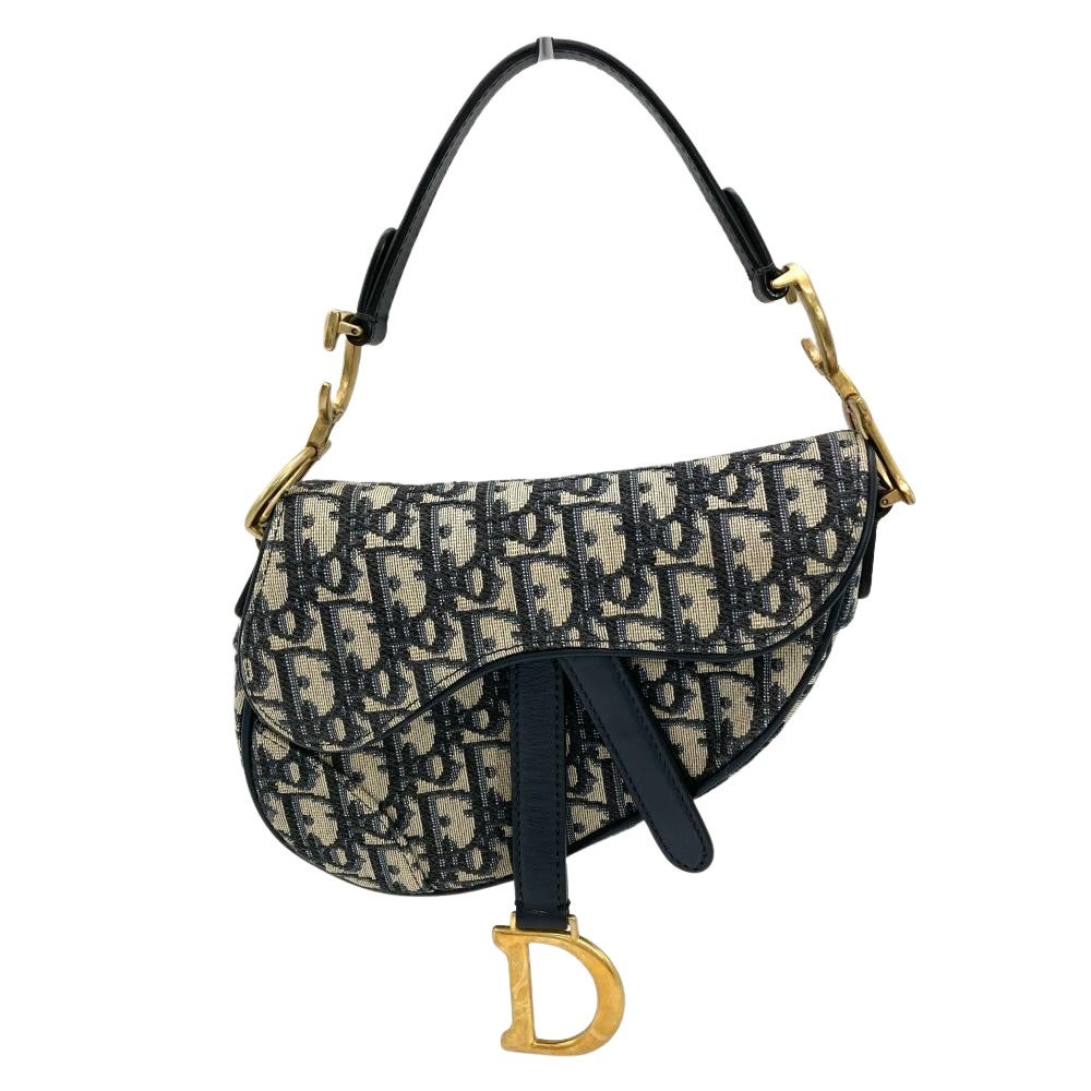 ディオール Dior サドルバッグ ミニ ショルダーバッグ 2WAY ネイビー