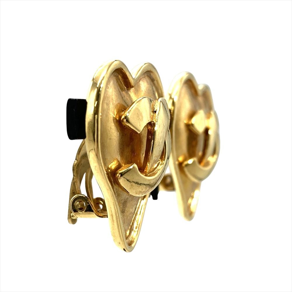 シャネル CHANEL ココマーク ハート イヤリング GPg ゴールド金具 95p