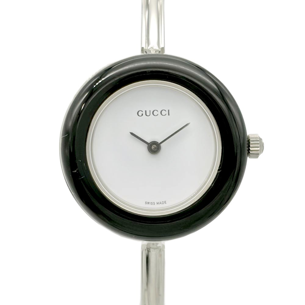グッチ GUCCI 11/12.2L チェンジベゼル 腕時計 ホワイト文字盤 SS 稼働