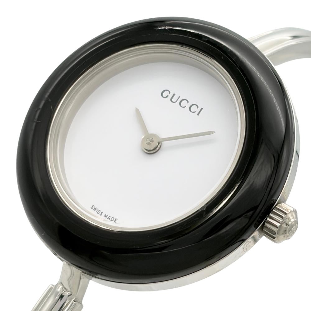 グッチ GUCCI 11/12.2L チェンジベゼル 腕時計 ホワイト文字盤 SS 稼働