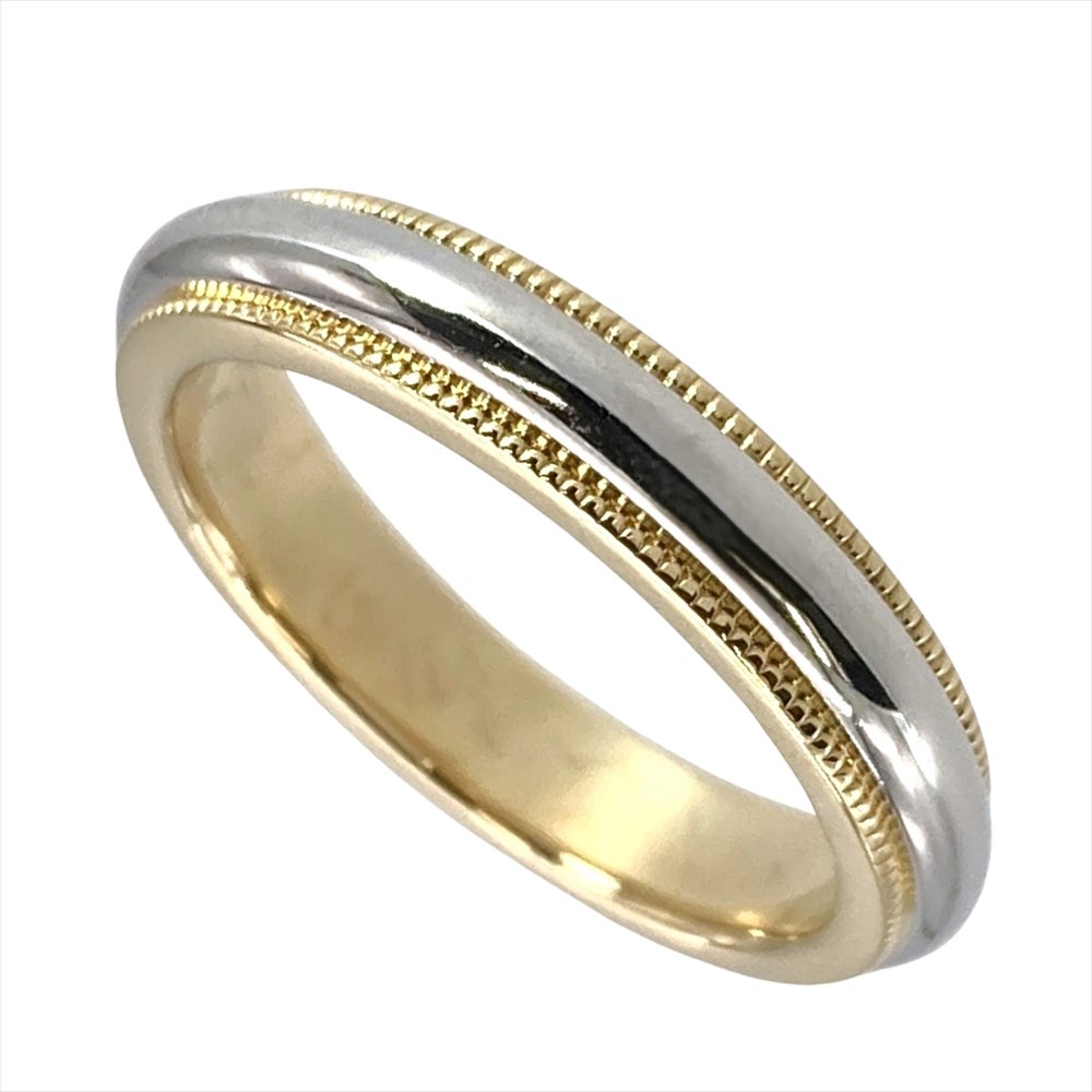 ティファニー Tiffany&Co. ミルグレイン リング 指輪 約6.5号 K18YG