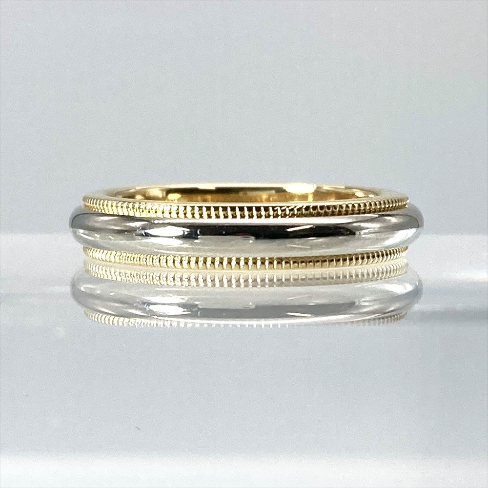 ティファニー Tiffany&Co. ミルグレイン リング 指輪 約6.5号 K18YG