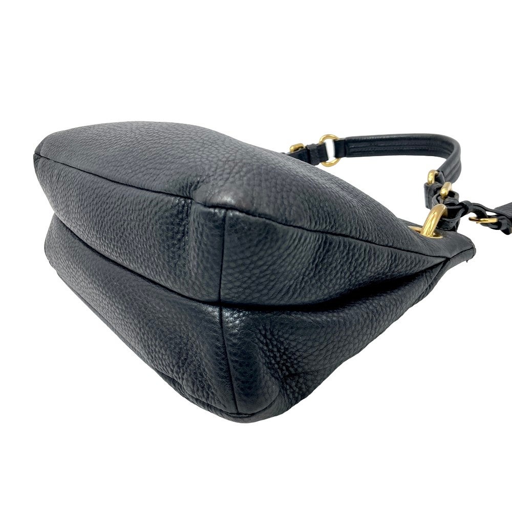 プラダ PRADA ロゴ ワンショルダー ショルダーバッグ レザー ブラック