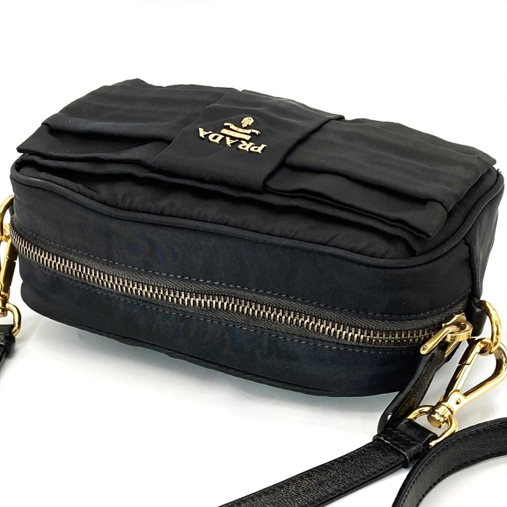 プラダ PRADA リボンモチーフ ミニ ショルダーバッグ ナイロン BP0166