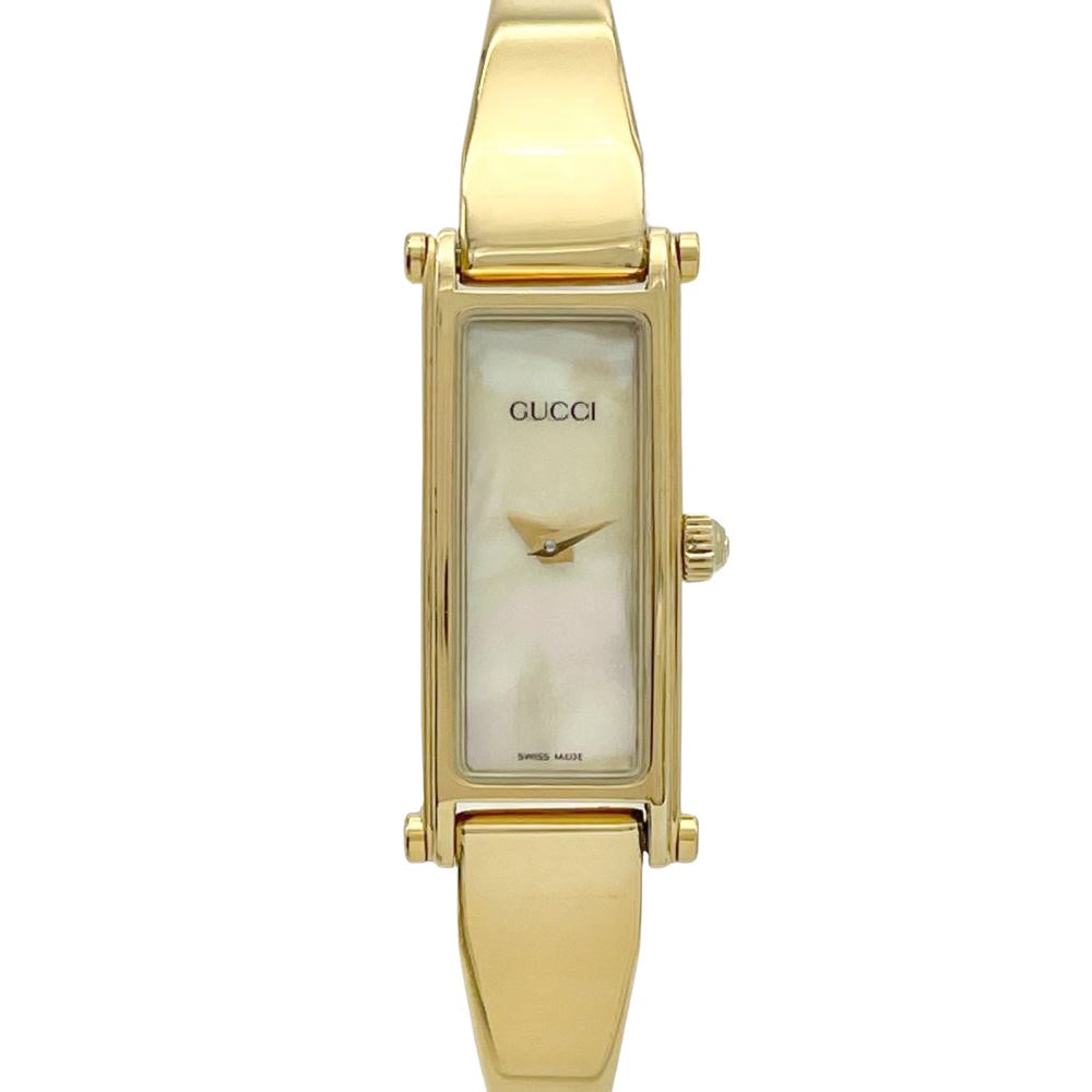 【美品】グッチ 1500 ゴールド シェル文字盤 レディース 不動 グッチ GUCCI 1500 腕時計 シェル文字盤 稼働品 レディース【中古