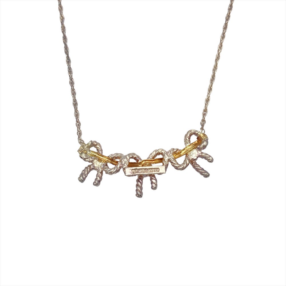 ティファニー Tiffany&Co. ツイスト トリプル リボン ネックレス SV925