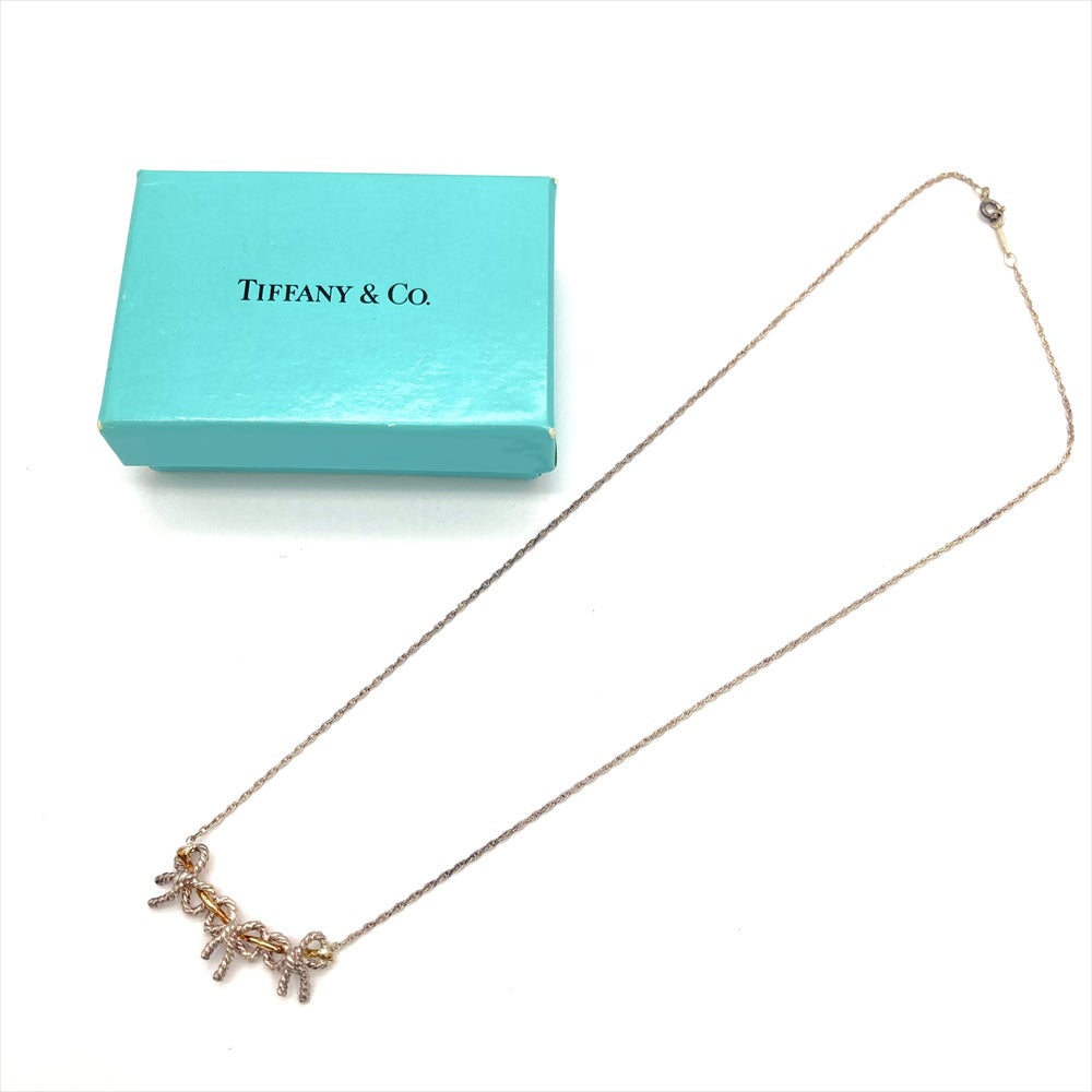 ティファニー Tiffany&Co. ツイスト トリプル リボン ネックレス SV925