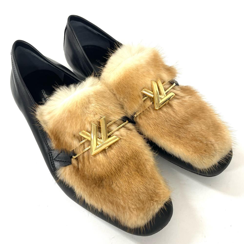 ルイヴィトン　ファー ルイヴィトン LOUIS VUITTON アッパーケースライン ファー ローファー