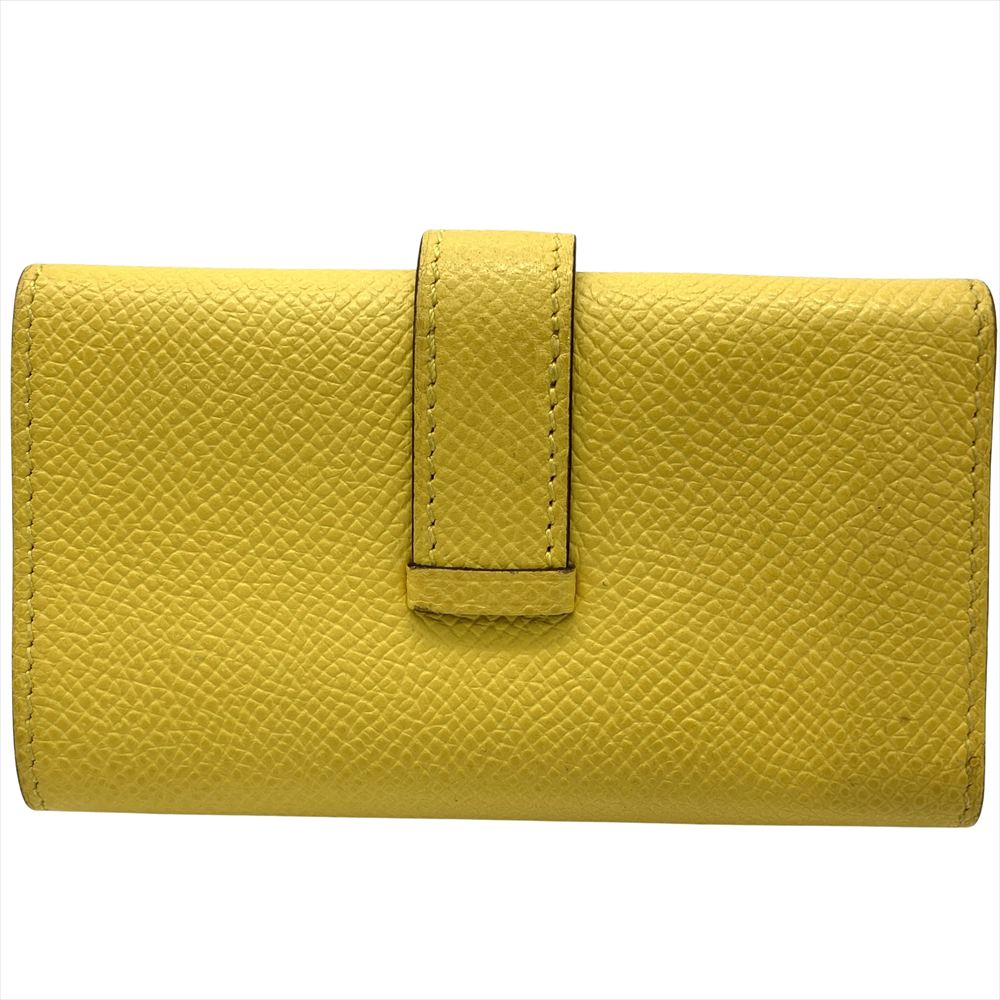エルメス HERMES ベアン キーケース ヴォーエプソン U刻印 イエロー