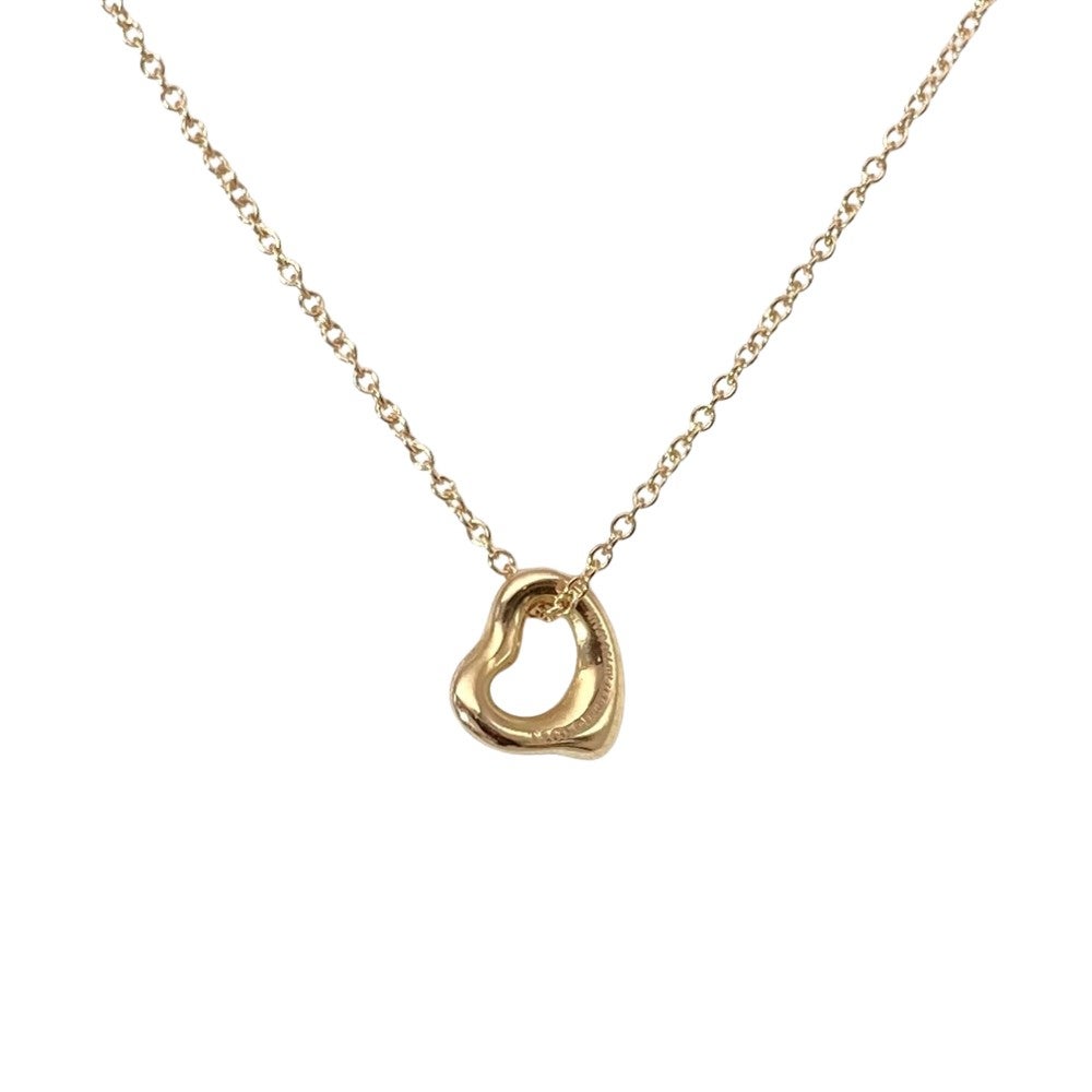 ティファニー Tiffany&Co. オープンハート ネックレス K18PG 1.6g ミニ