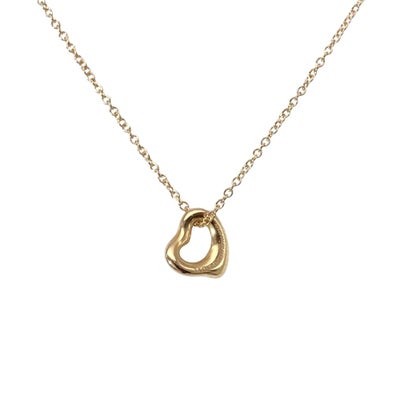 ティファニー Tiffany&Co. オープンハート ネックレス K18PG 1.6g ミニ 