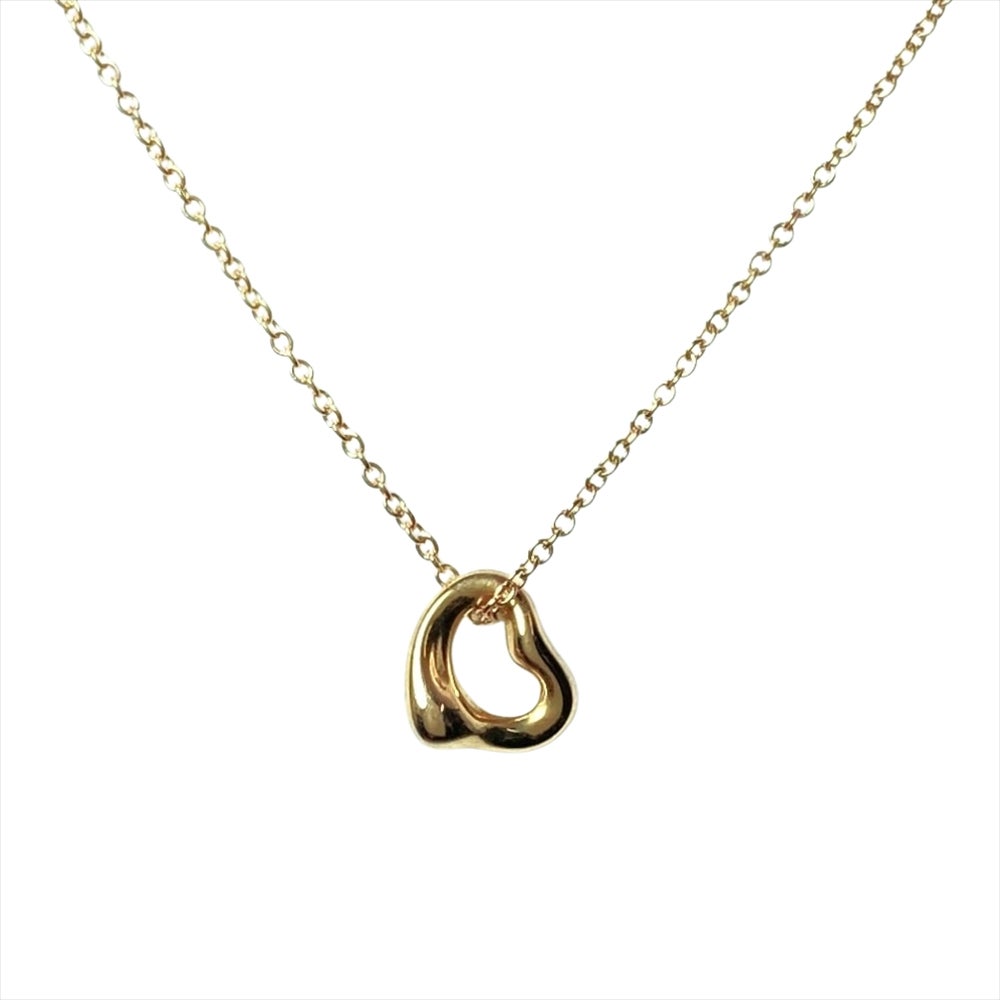 ティファニー Tiffany&Co. オープンハート ネックレス K18PG 1.6g ミニ
