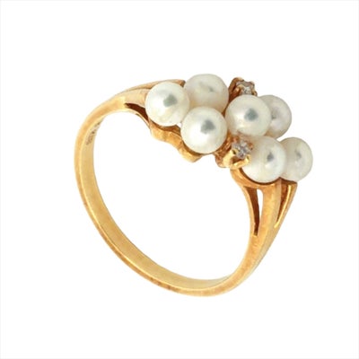 ミキモト MIKIMOTO ベビーパール リング 指輪 約11号 K18YG 2.9g 真珠 