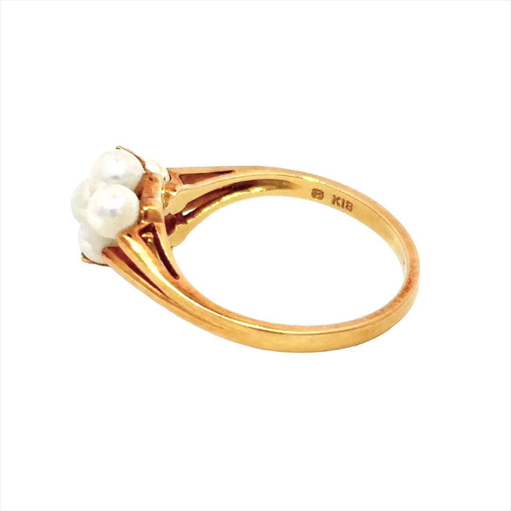 ミキモト MIKIMOTO ベビーパール リング 指輪 約11号 K18YG 2.9g 真珠