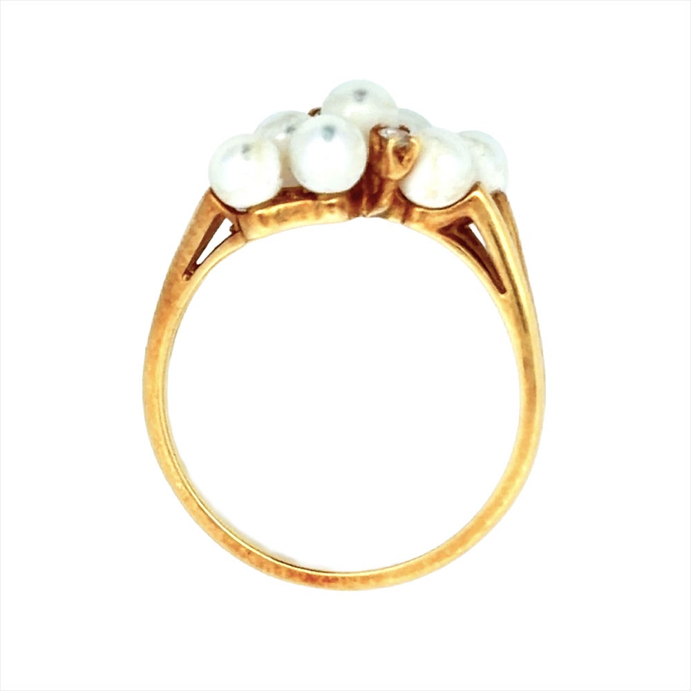 ミキモト MIKIMOTO ベビーパール リング 指輪 約11号 K18YG 2.9g 真珠