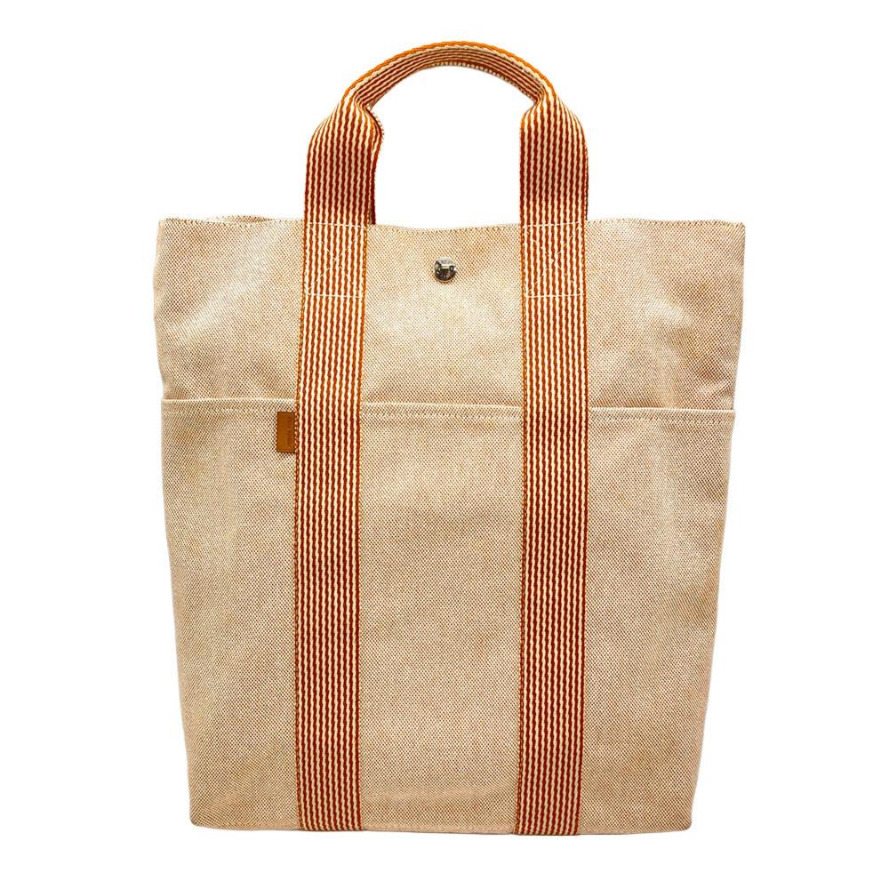HERMES エルメス ニューフールトゥ カバス トートバッグ キャンバス エルメス HERMES フールトゥ カバス トートバッグ キャンバス オレンジ