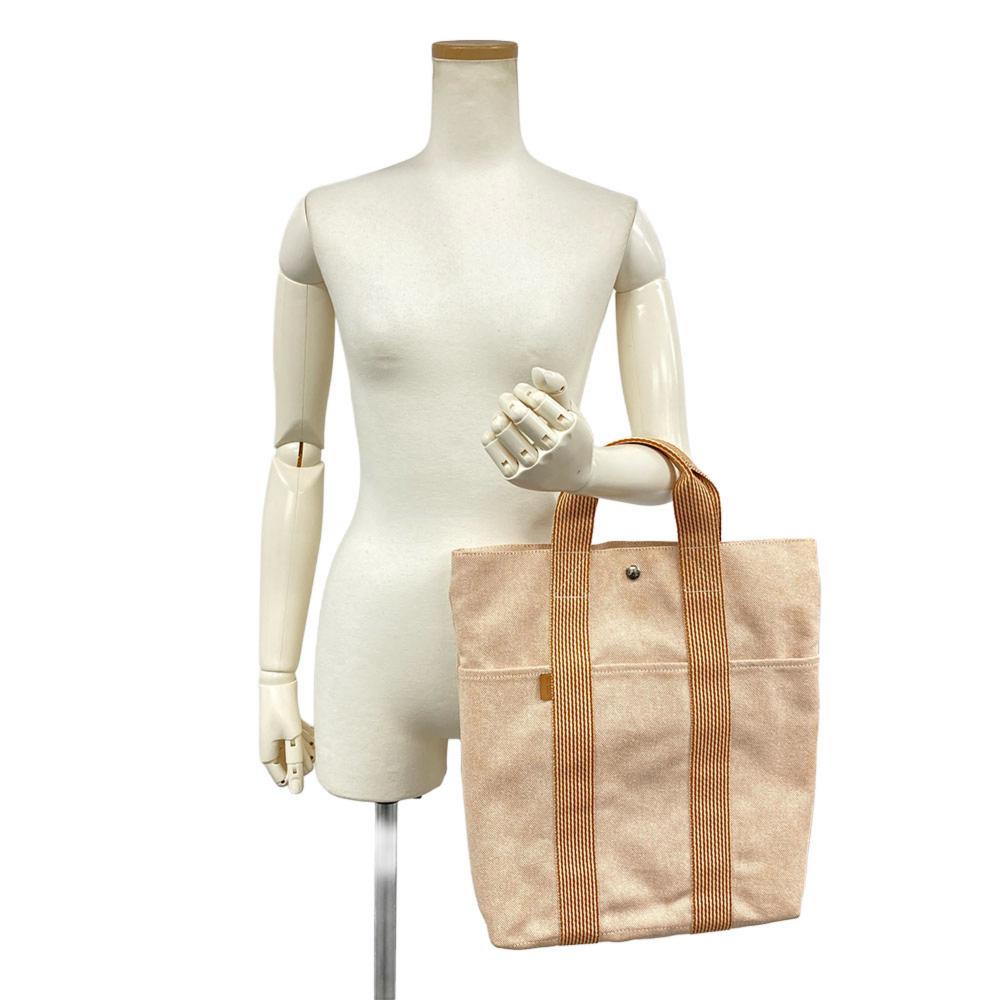 エルメス HERMES フールトゥ カバス トートバッグ キャンバス オレンジ